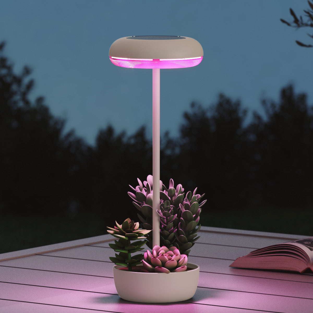 Outdoor Table Lamp Solar Table Lamp with USB-Type C