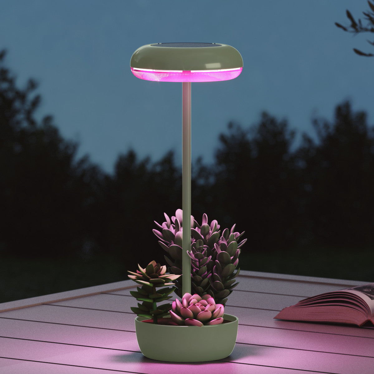 Outdoor Table Lamp Solar Table Lamp with USB-Type C