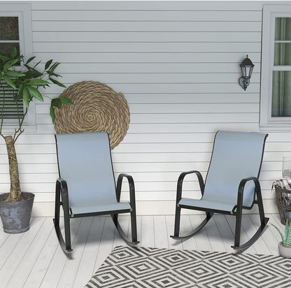 GRAND PATIO Outdoor Mesh Sling Patio Rocking Chairs for Porch, Garden, Patio