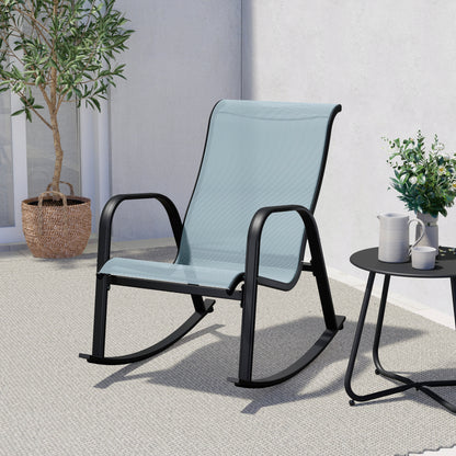 GRAND PATIO Outdoor Mesh Sling Patio Rocking Chairs for Porch, Garden, Patio