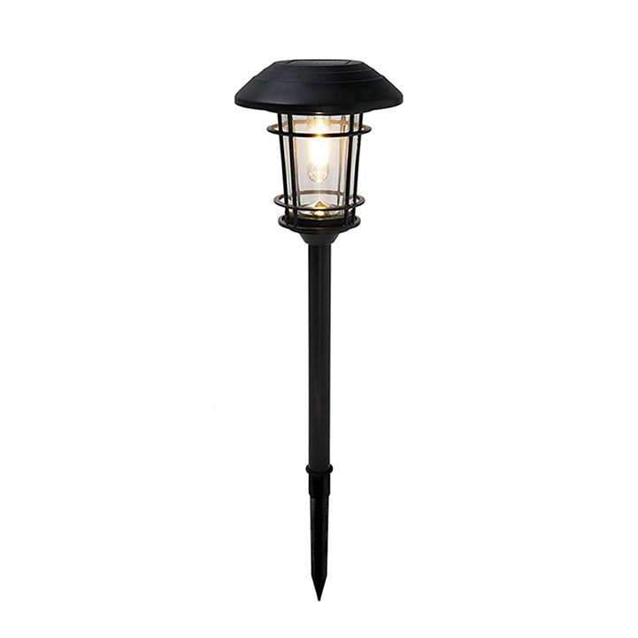 Outdoor Glass Solar Pathway Lights - Aluminum & Steel Frame