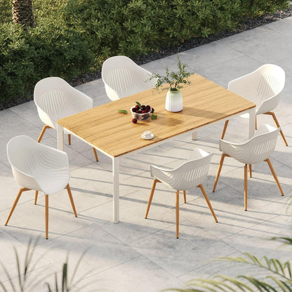 Outdoor Dining Set, Recycled Plastic Dining Chairs, Whale Modeling Design
