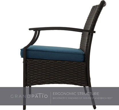Outdoor Furniture Sets Weather Resistant Wicker Outdoor Patio Chairs with Ottomans and Coffee Tables for Balcony Backyard Garden Poolside