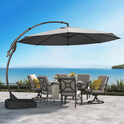 FT Deluxe NAPOLI SUNBRELLA Cantilever Umbrella with Umbrella Cover