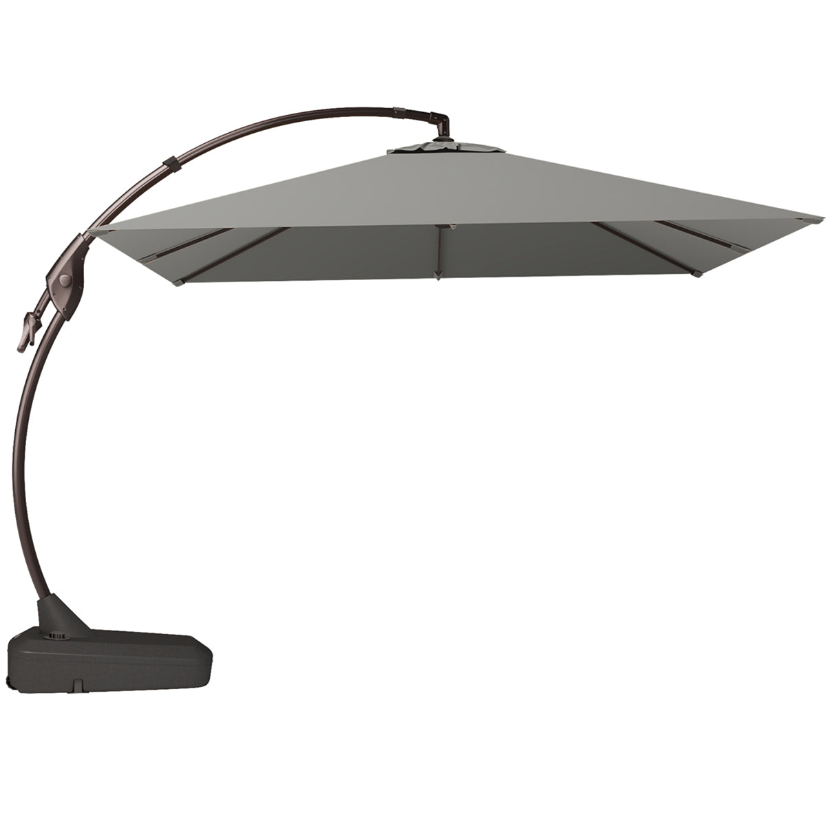 Sunbrella Cantilever Umbrella with Base, with Umbrella Cover, 10X10 FT Square Aluminum Patio Umbrella