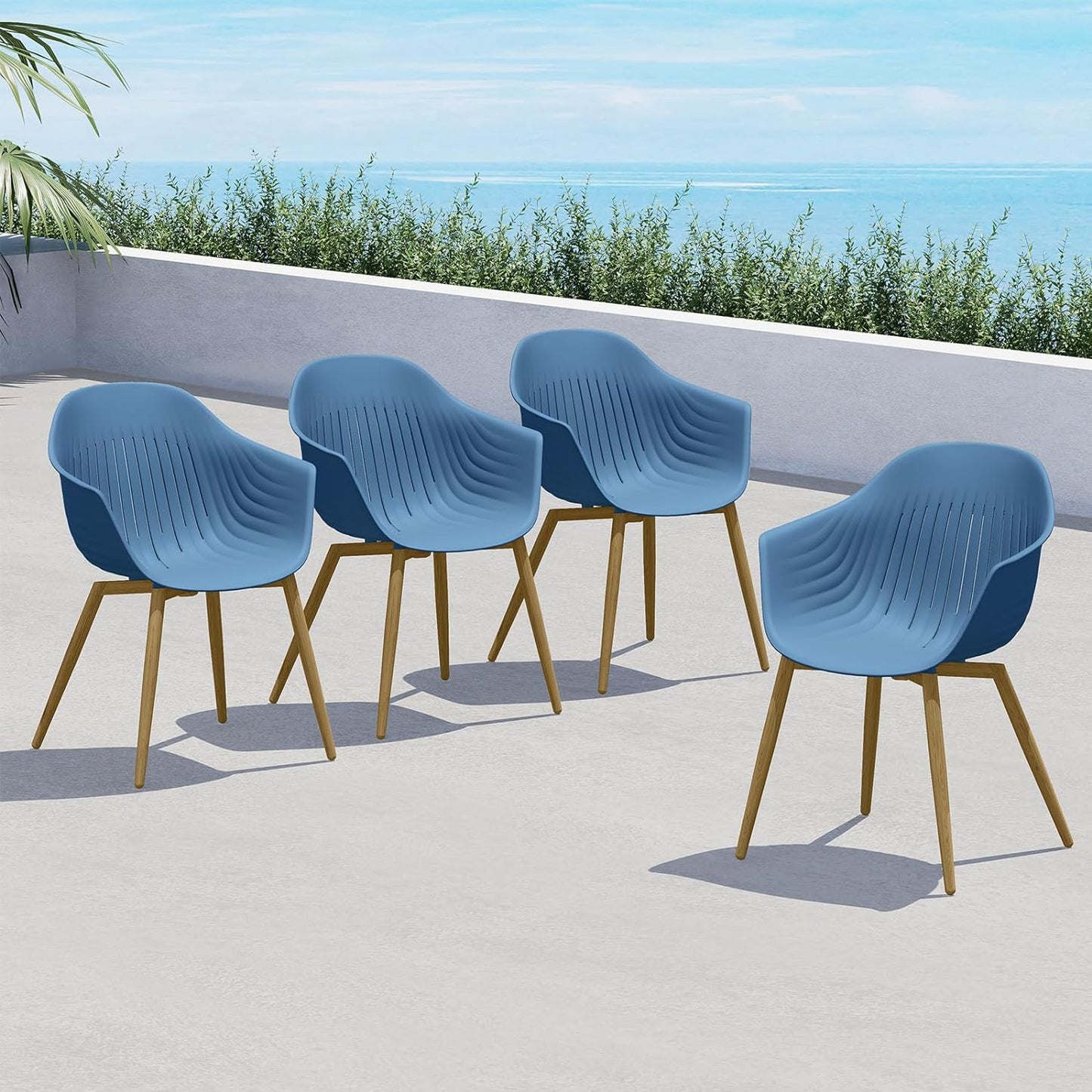 Blue Whale Outdoor Dining Chair Set