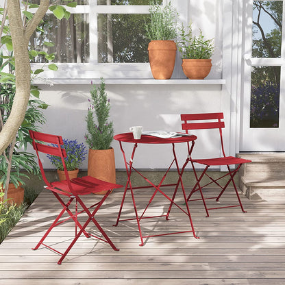 GRAND PATIO Outdoor Premium Steel 3-Piece Foldable Patio Sets