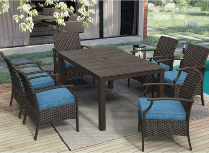 Outdoor Dinning Sets, Traditional Weather-Resistant Wicker Patio Furniture Sets