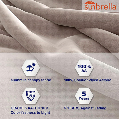 FT Deluxe NAPOLI SUNBRELLA Cantilever Umbrella with Umbrella Cover