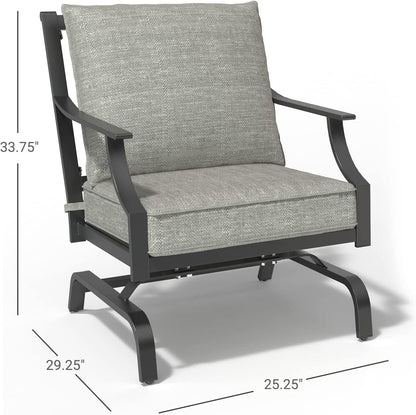 GRAND PATIO Outdoor Patio Seating Chair Metal Set of 2