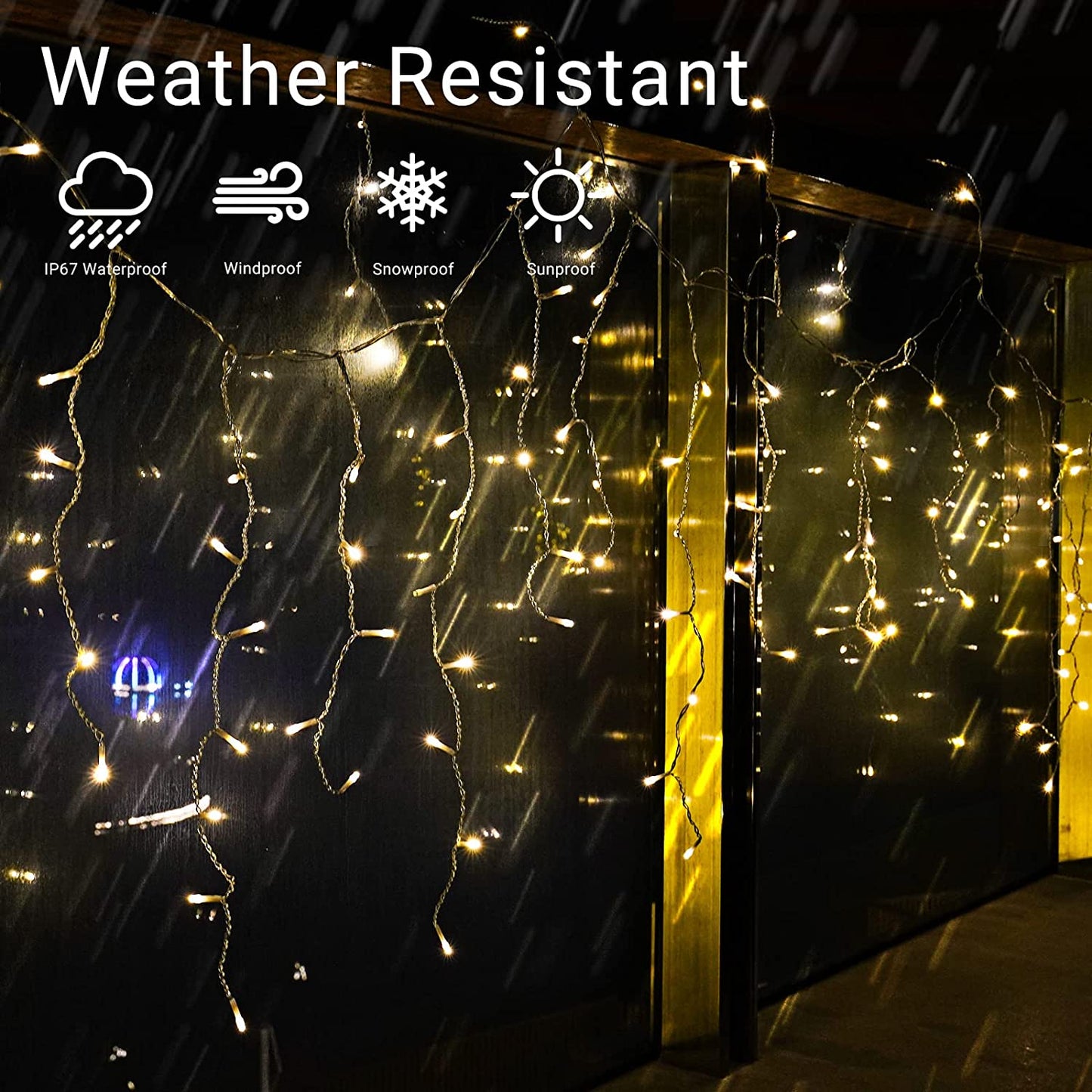 Solar String Lights Outdoor 29.5FT 360 LED , Waterproof 8 Modes with Dimmer and Timer Solar Patio Lights for Patio