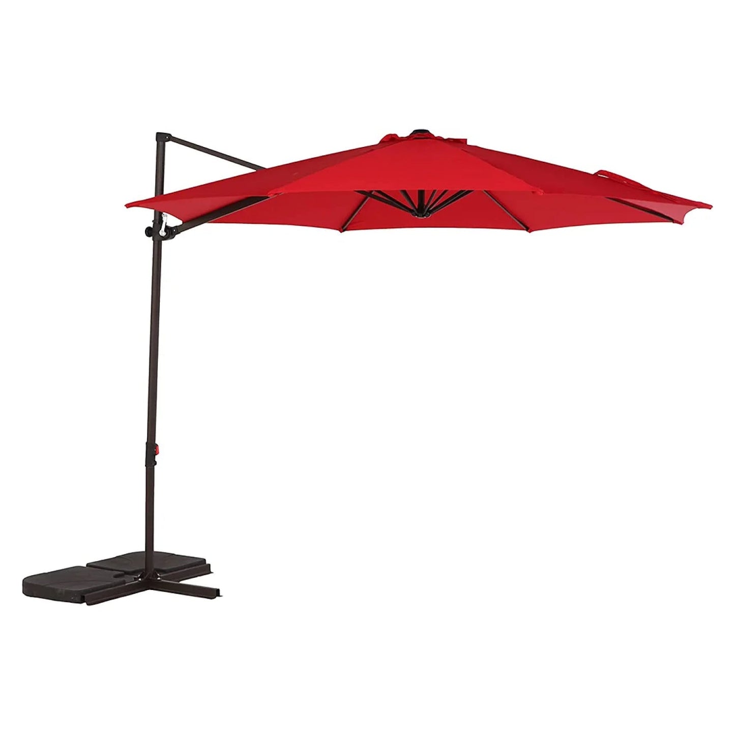 10FT Outdoor Aluminum Patio Umbrella, Market Cantilever large outdoor umbrella Polyester Patio Shade UV Protection,Offset Patio Umbrella Without Base,Tilt and Crank
