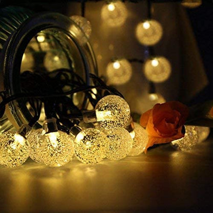 Solar String Lights Outdoor, 30 LED 13ft Solar Powered Crystal Ball Outside Fairy Lighting