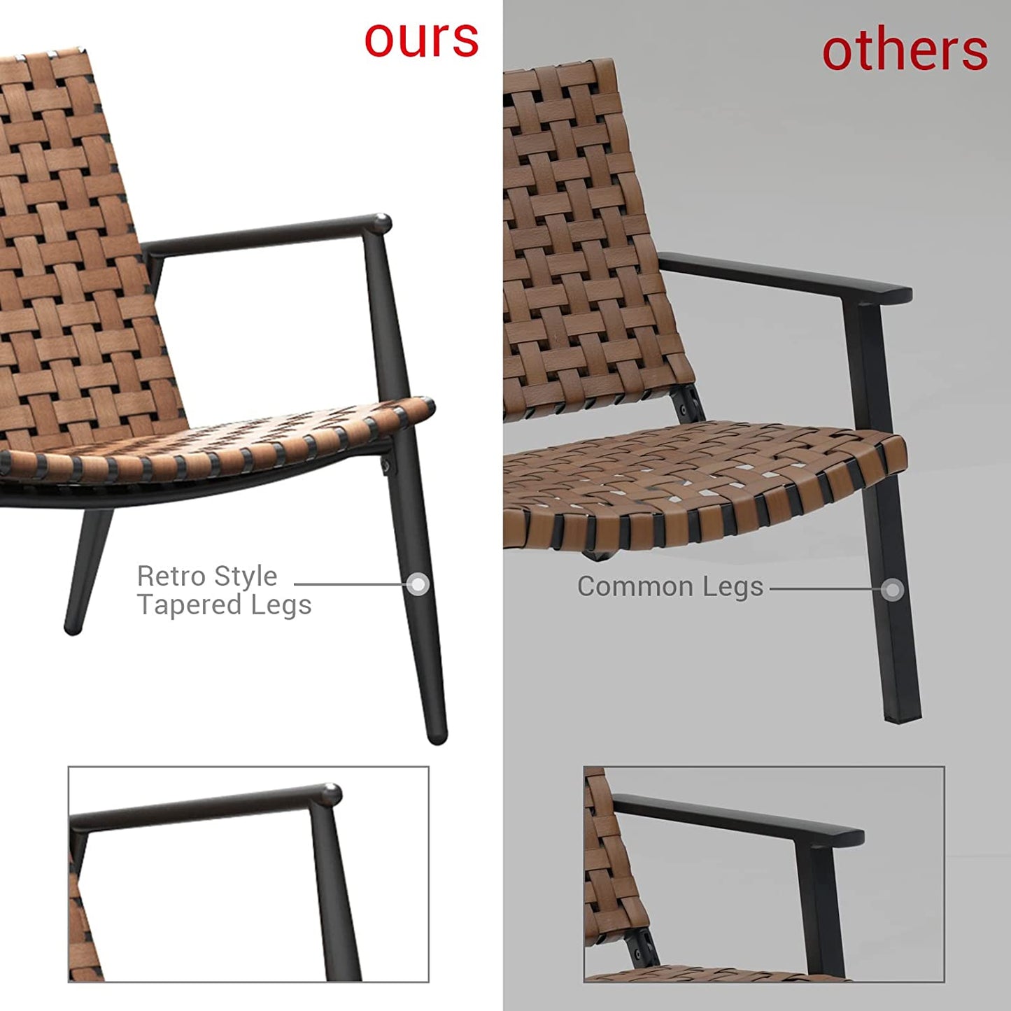 OUTDOOR AKSEL Woven Retro Lounge Chairs