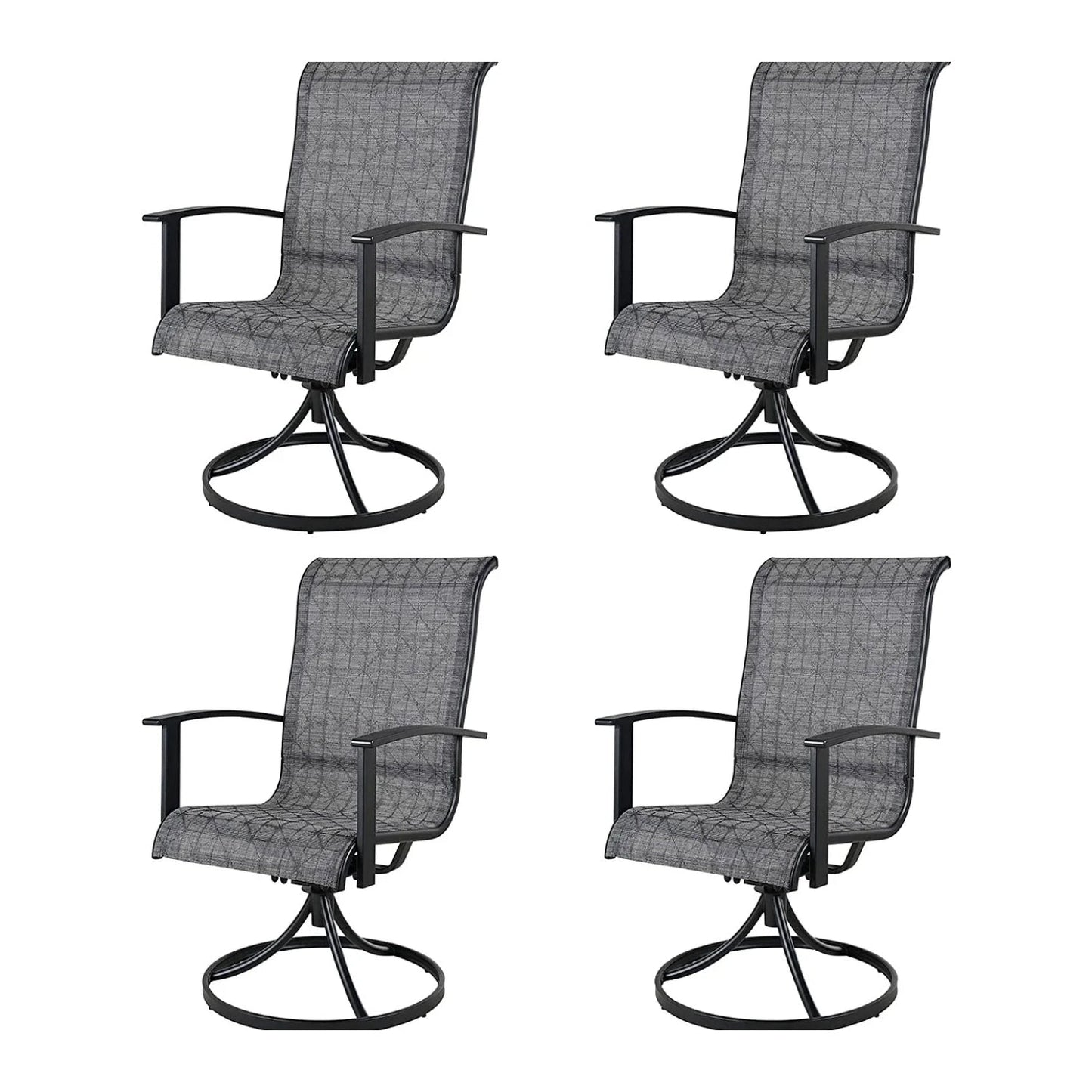 GRAND PATIO Outdoor Swivel Rocking Patio Dining Chairs Set