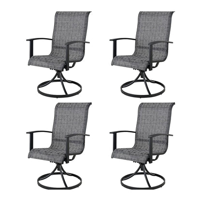 GRAND PATIO Outdoor Swivel Rocking Patio Dining Chairs Set