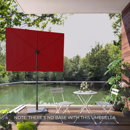 JENA 6x4 FT Rectangular Flat Patio Market Umbrella