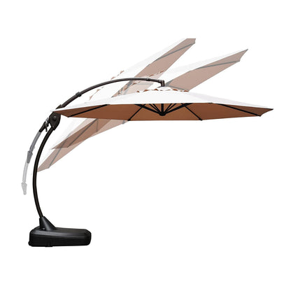 FT Deluxe NAPOLI SUNBRELLA Cantilever Umbrella with Umbrella Cover