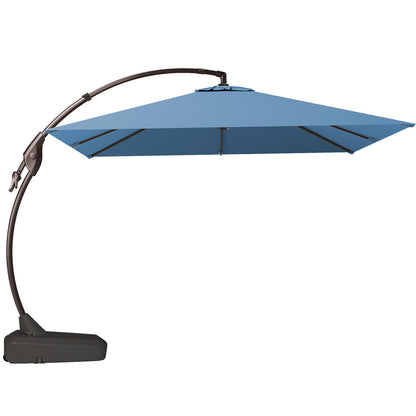 Sunbrella Cantilever Umbrella with Base, with Umbrella Cover, 10X10 FT Square Aluminum Patio Umbrella