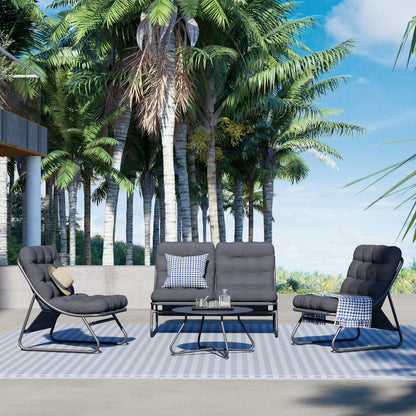 4-Piece Conversation Set  with Removable Cushion