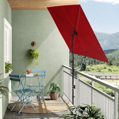JENA 6x4 FT Rectangular Flat Patio Market Umbrella