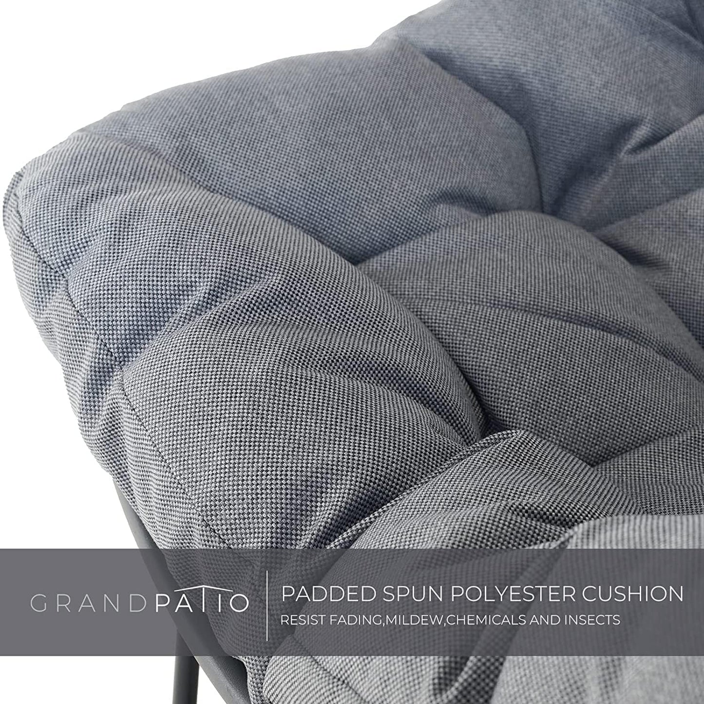 Rocking Chair Set of 3, Comfy Reading Chair Outdoors and Indoors, Modern Cozy Lounge Rocker with Cushion