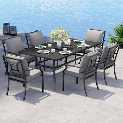 Outdoor Dining Set, Patio Dining Set Metal Patio Garden Set for Backyard,Patio
