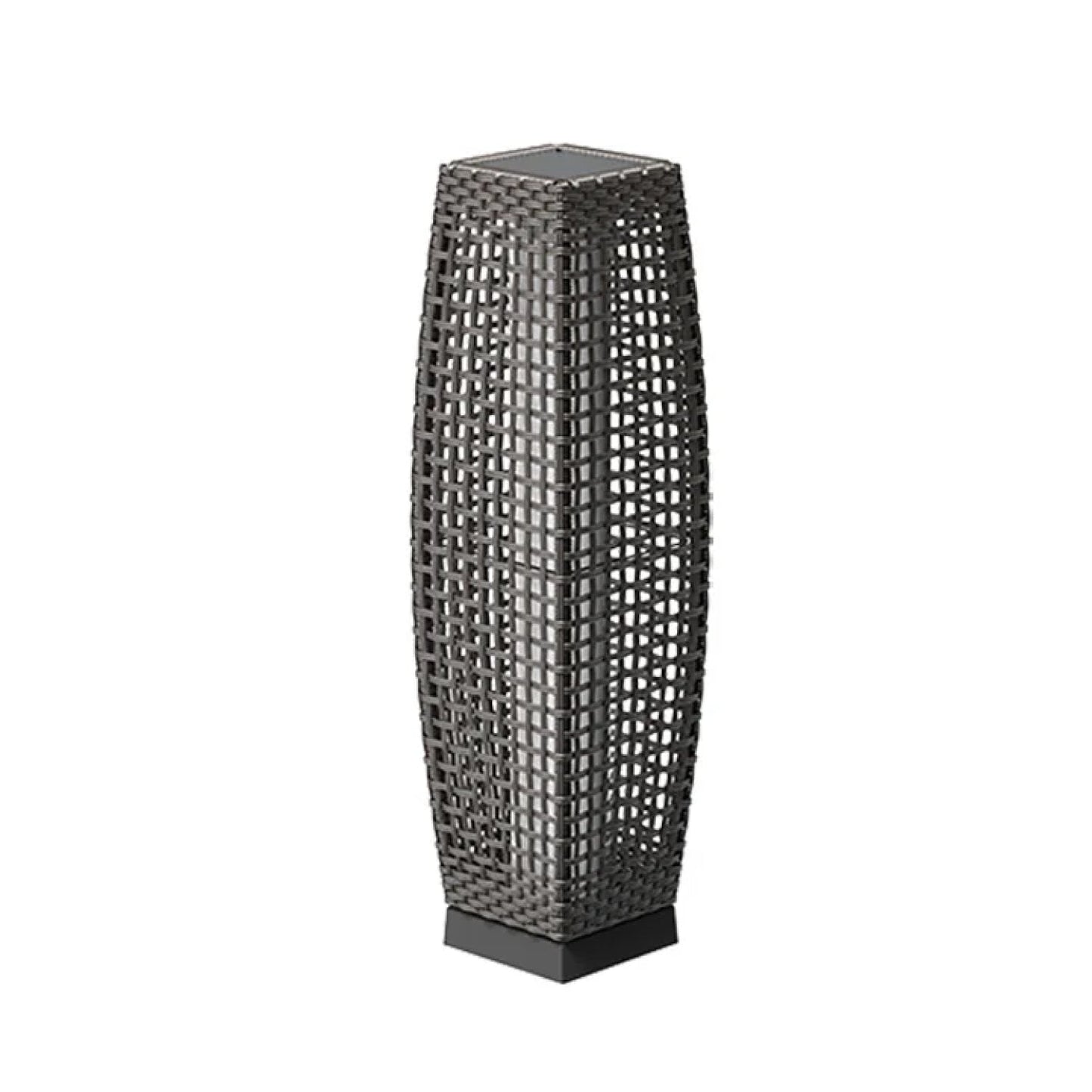 FUJI Solar-powered Woven Wicker Floor Lamp