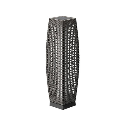 FUJI Solar-powered Woven Wicker Floor Lamp