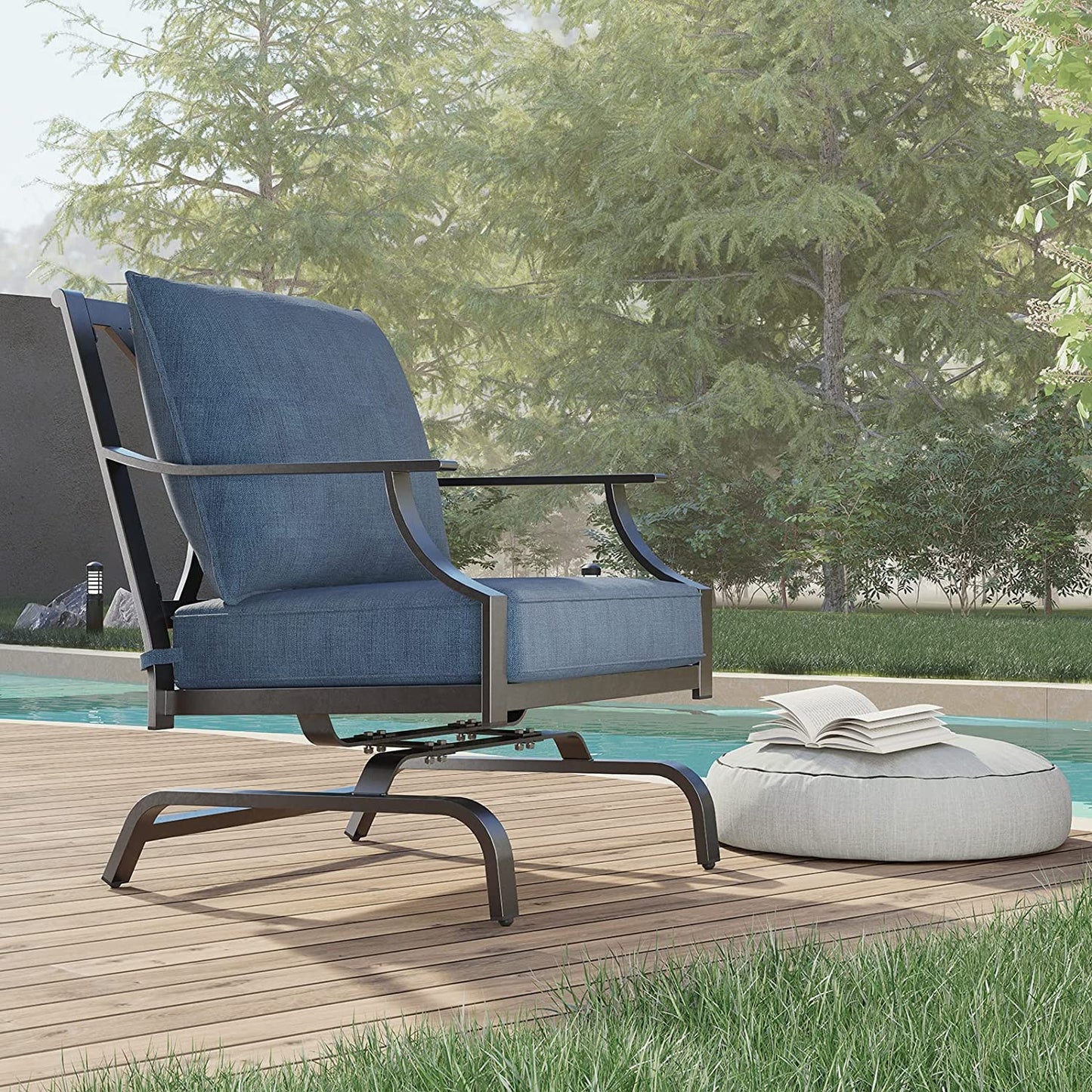 GRAND PATIO Outdoor Patio Seating Chair Metal Set of 2
