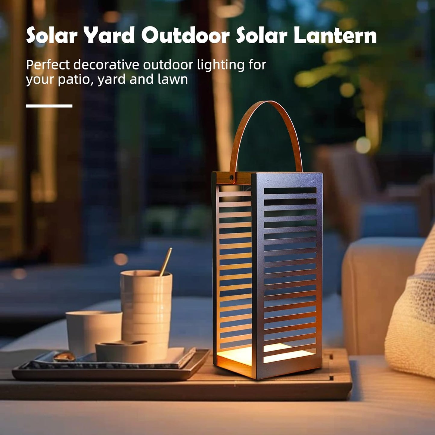'' Solar Powered Outdoor Floor Lamp