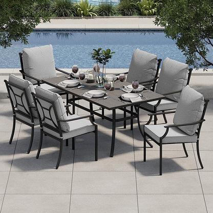 Outdoor Dining Set, Patio Dining Set Metal Patio Garden Set for Backyard,Patio
