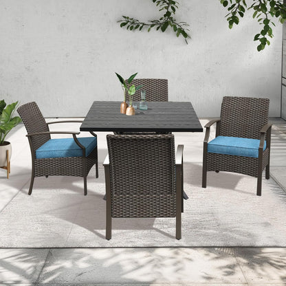 Outdoor Dinning Sets, Traditional Weather-Resistant Wicker Patio Furniture Sets