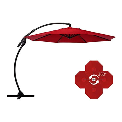 Napoli 11 FT Cantilever Offset Umbrella with 360° Rotation