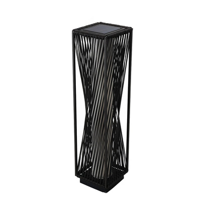 Outdoor Solar Floor Lamp Resin Wicker Solar Light Outdoor Waterproof for Yard, Garden, Pathway, Deck-Baffin, Dazzle Dance