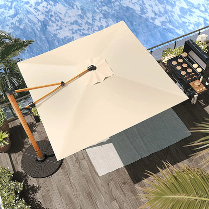 GRAND PATIO Offset Patio Umbrella,360-Degree Rotation (Weighted Base NOT INCLUDED)