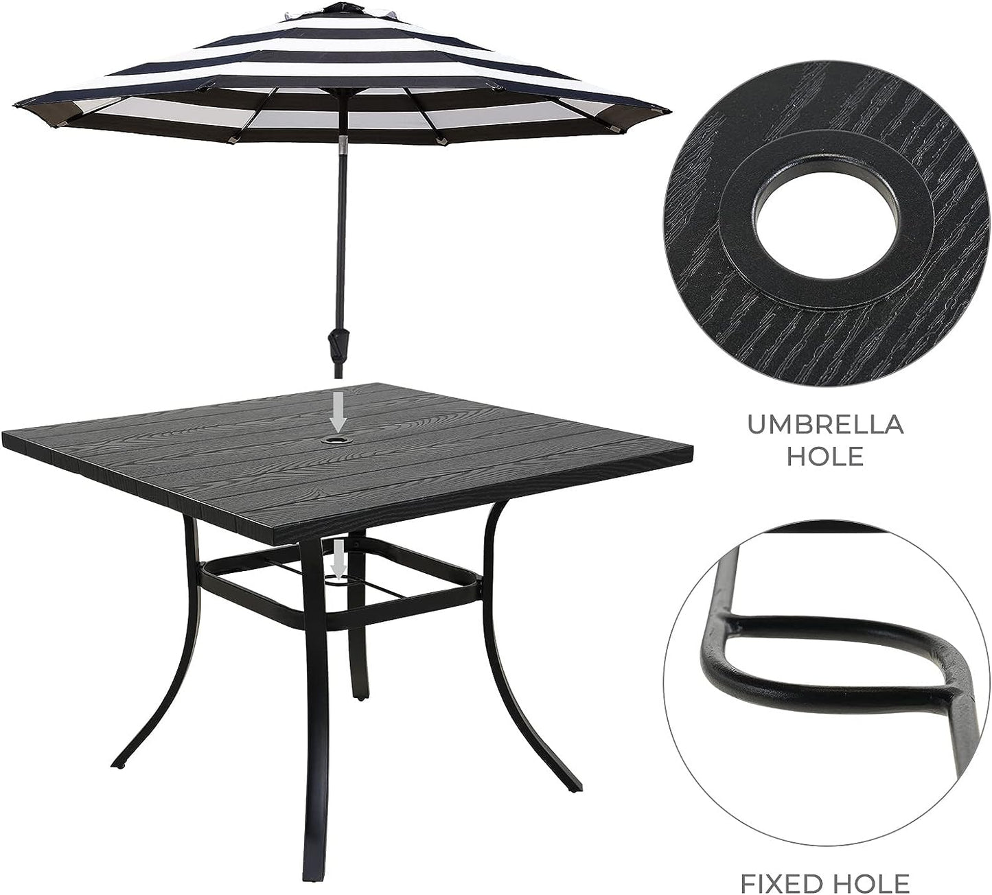 Outdoor Dining Set, Patio Dining Set Metal Patio Garden Set for Backyard,Patio