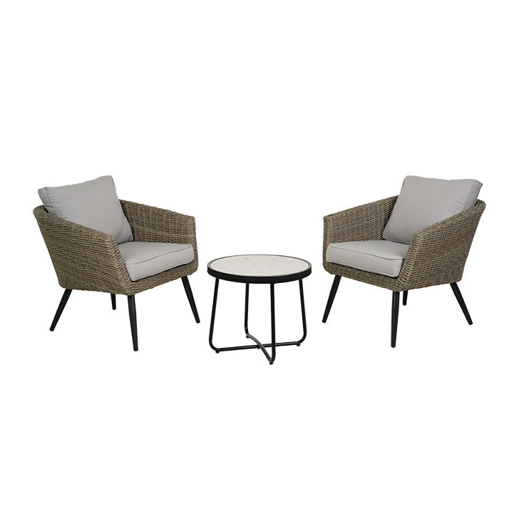 Piece Patio Bistro Set with 2 Chairs and 1 Coffee Table