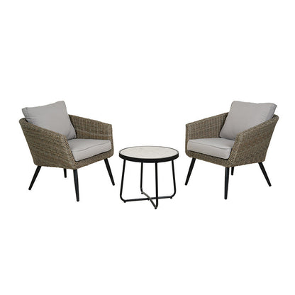 Piece Patio Bistro Set with 2 Chairs and 1 Coffee Table