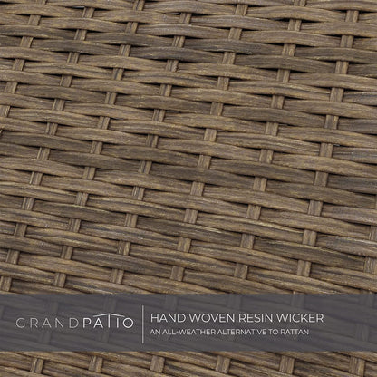 5 Pieces Outdoor Patio Furniture Sets Weather Resistant Wicker Outdoor Chairs with Ottomans and Coffee Tables